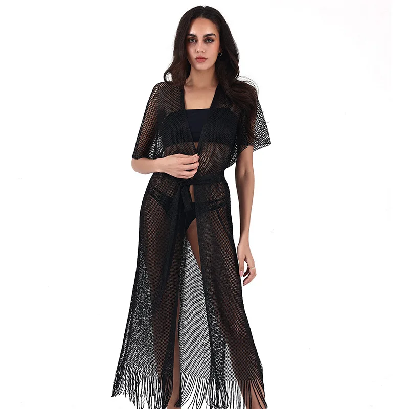 ملابس السباحة النسائية التستر ملابس الشاطئ الصيف سترة مثير قميص الحماية من الشمس قطع بيكيني سموك عطلة ملابس السباحة