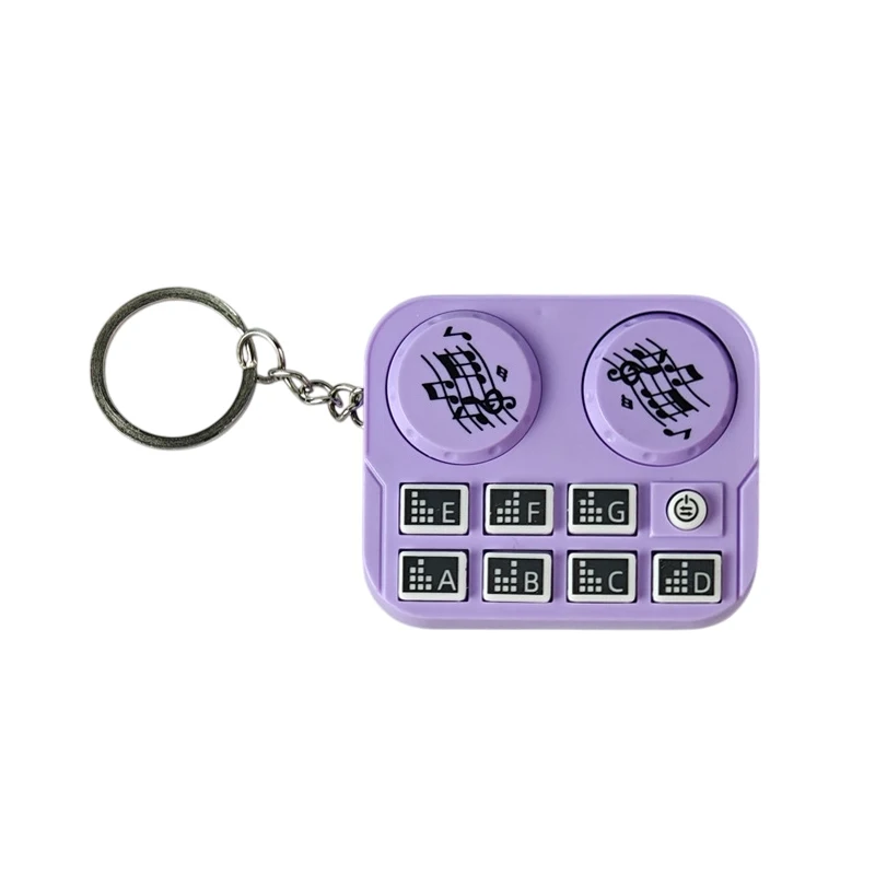 Creative Mini DJ Machine Music Keychain Funny Luminous Sound