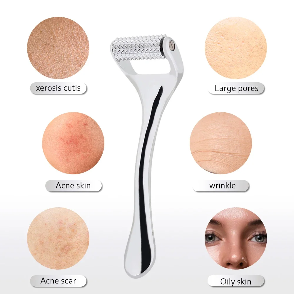 Gesicht Derma Roller mit Flanell Tasche manuelle Gesichts massage gerät Micro pin Hautpflege Beauty-Gerät Schrumpfen Poren Derma roller für die Gesichts pflege