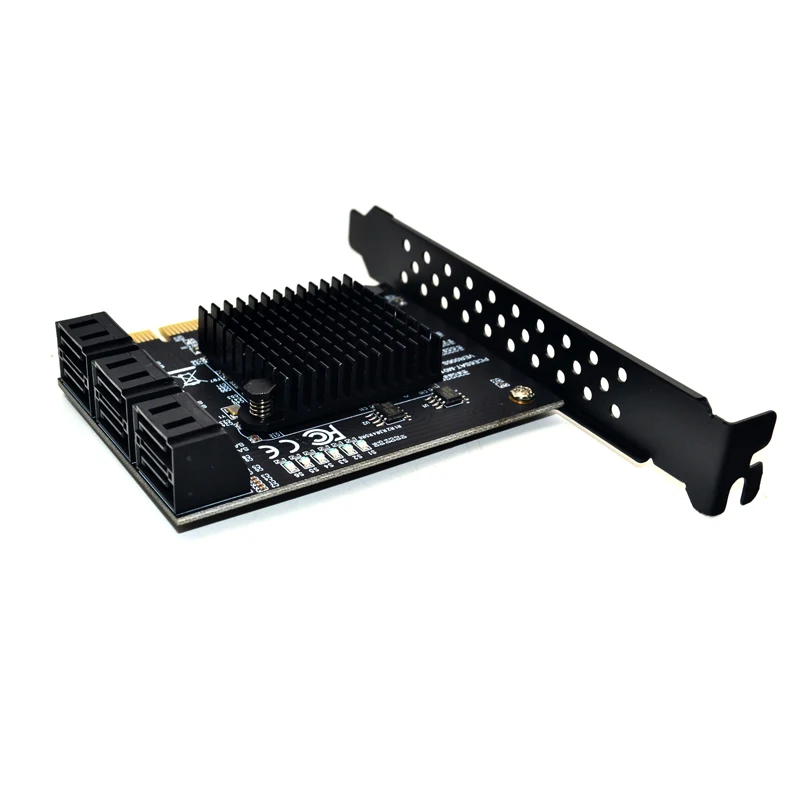 Imagem -05 - Marvell 88se9215 Chip Portas Sata 3.0 para Pcie Placa de Expansão Pci Express Sata Adaptador Sata Conversor com Dissipador de Calor para Hdd