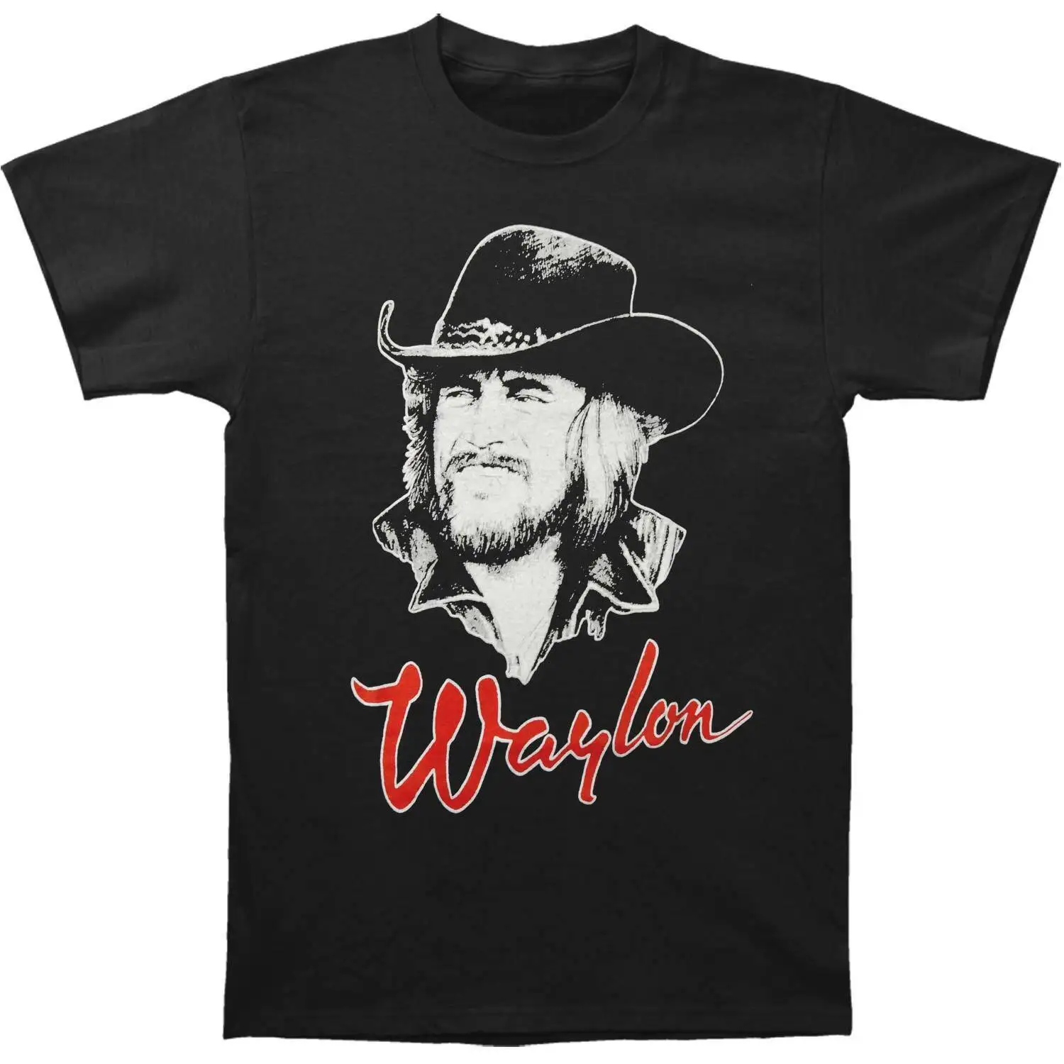 Men'S Waylon Jennings Draw 84 T Shirt Medium Black