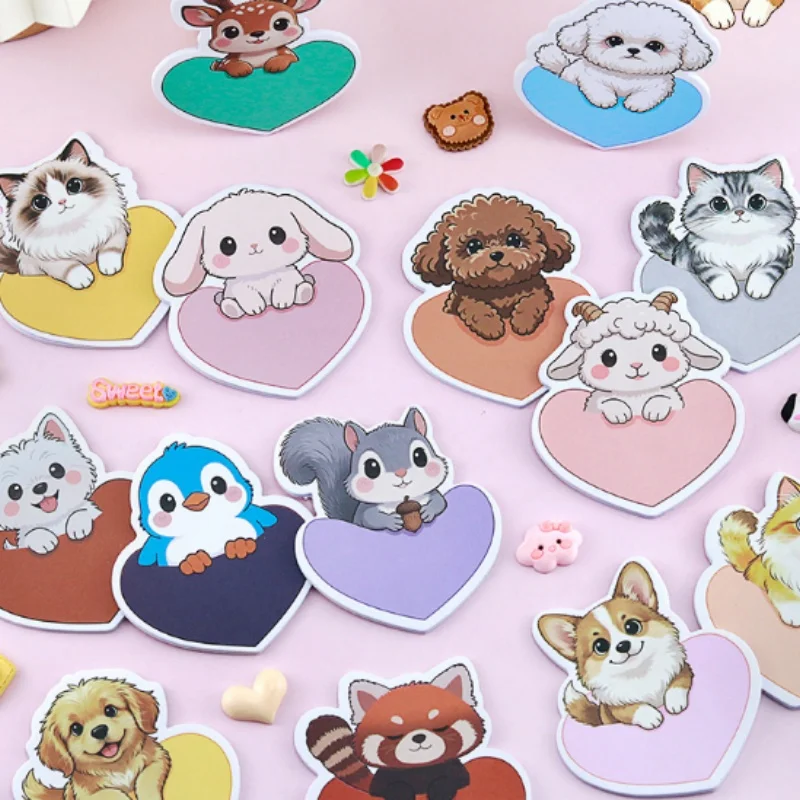 80pcs/lot Kawaii Love Animal Memo Pad Sticky Notes Cute N Times Stationery Label Notepad Bookmark Post School Supplies