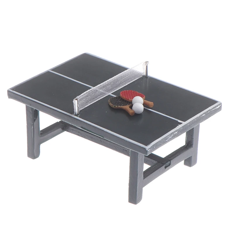 

Кукольный домик, миниатюрный стол для пинг-понга с шариками и ракетками, игрушки, подарок для детей