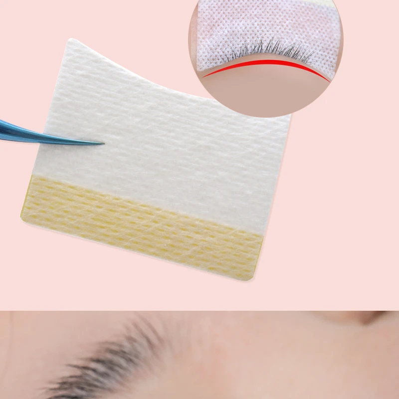 Heiße 40 Stück Einweg Baumwolle Wimpern Patch Aufkleber zum Entfernen von falschen Wimpern Augen pads Patch Wimpern verlängerung Frauen Make-up-Tools