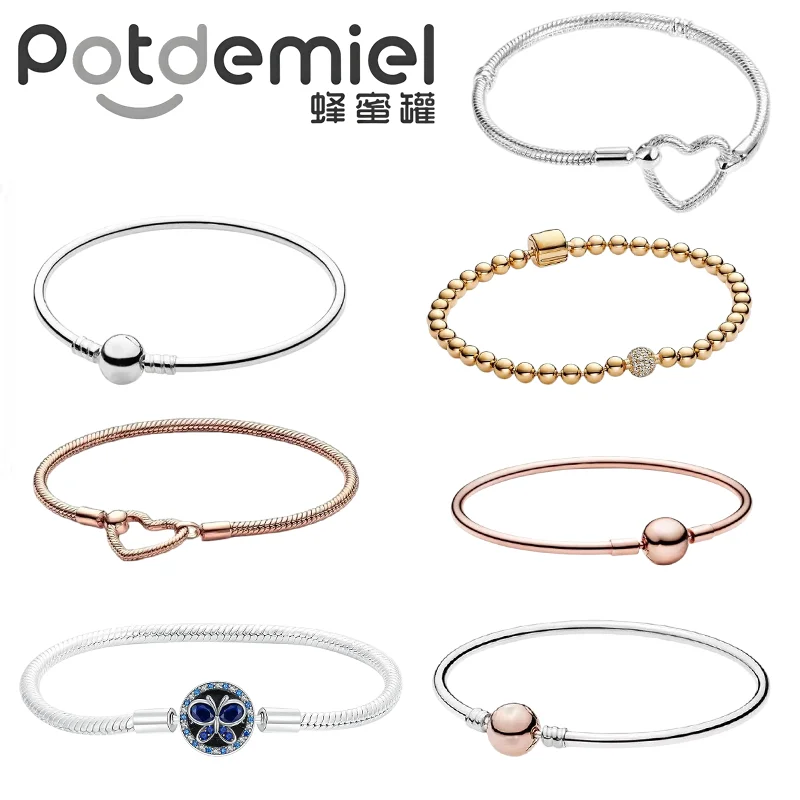 

925 silver luxury style bracelet, women's fashionable original DIY jewelry accessory gift