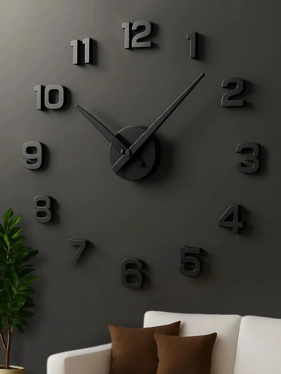 3D Luminous Large Wall Clock Modern Design DIY Digital Table Wall Clocks  Wall Clock Free Shiping Living Room Decorative Watch
