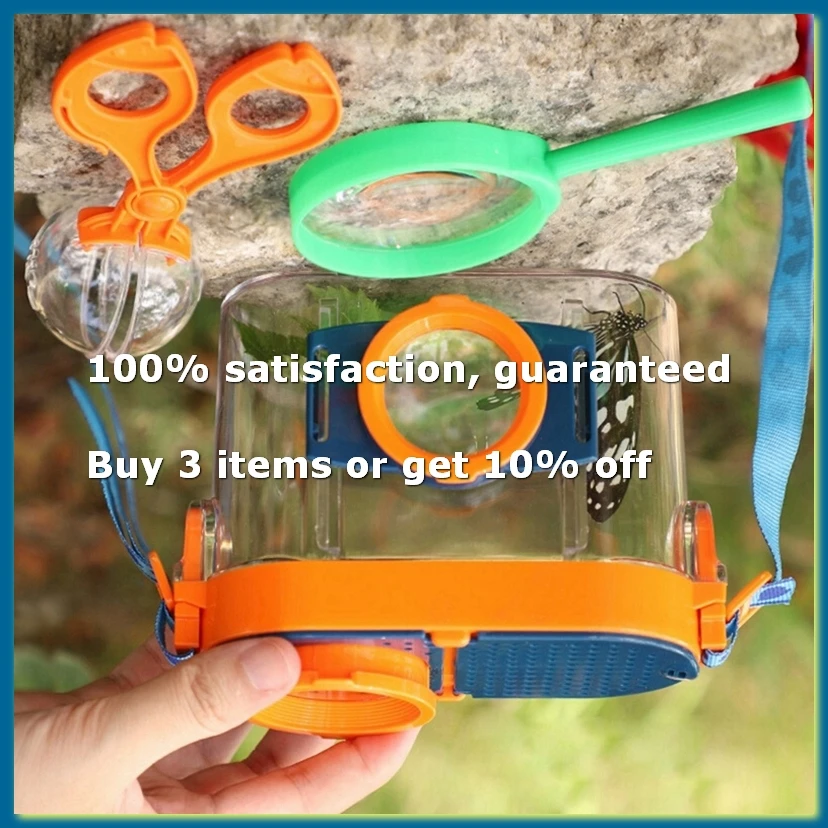 Bug Viewer Outdoor Insect Box Magnifier Observer Kit Insect Catcher Cage Kids Science Nature Exploration Tools-DTA9