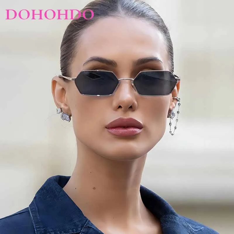 

Classic Metal Polygon Sunglasses Men Women Brand Design Fashion Small Frame Leisure Outdoors Travel Shade Eyewear Unisex UV400