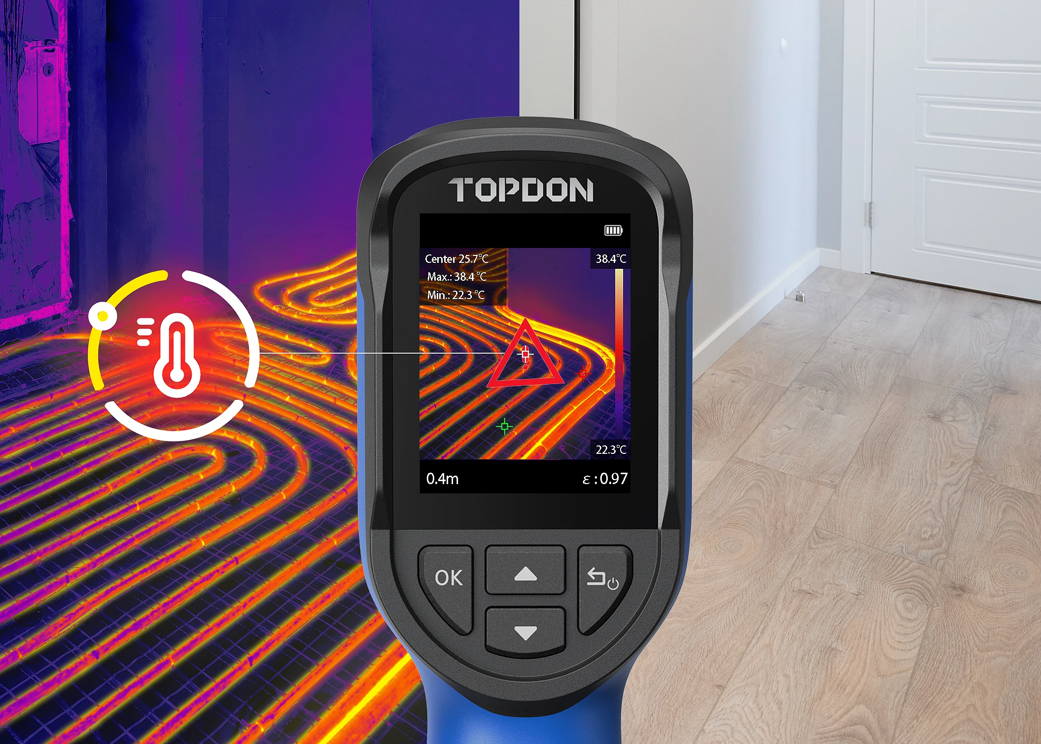 TOPDON TC004 Mini High Resolution 240*240 Handheld Super Long Battery Life Infrared Thermal Scanner Imaging Camera Imager