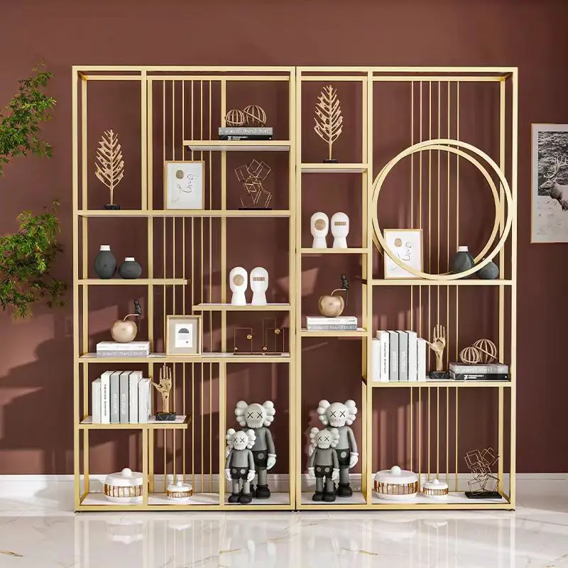 

Кованый железный богу от пола до потолка Коммерческий витрина Перегородка Рамка для хранения павильона Duobao