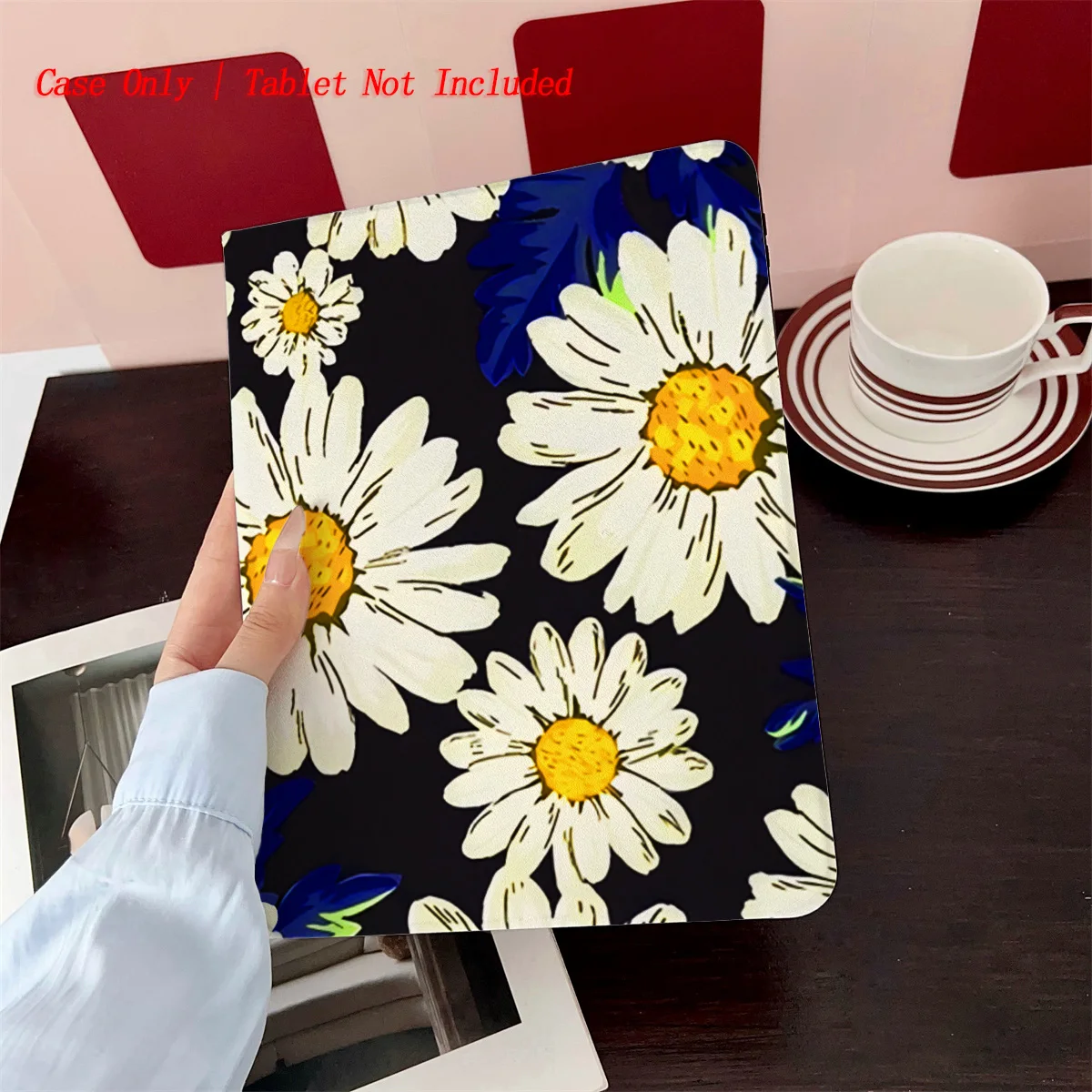 

Elegant Deep Blue Background&Many Chrysanthemums iPad Case For Apple iPad Pro 11/12.9 Air 3/4/5 Mini 5/6 8th/9th/10th Gen Cover