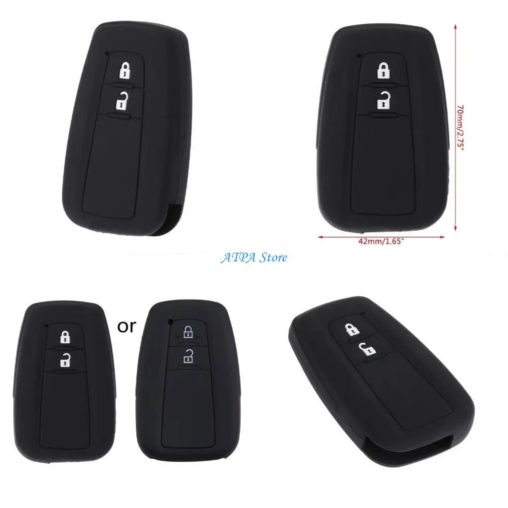 

U13C 2 кнопки силиконовый автомобильный брелок для чехла-держателя для CHR 2017 Priu