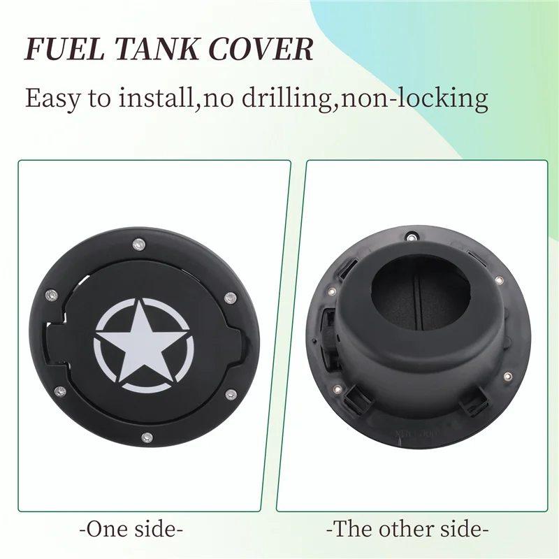 A30F-غطاء تغليف خزان الغاز غطاء خزان الوقود 4-Door 2-Door ل 2007-2018 جيب رانجلر Jk & غير محدود اكسسوارات السيارات