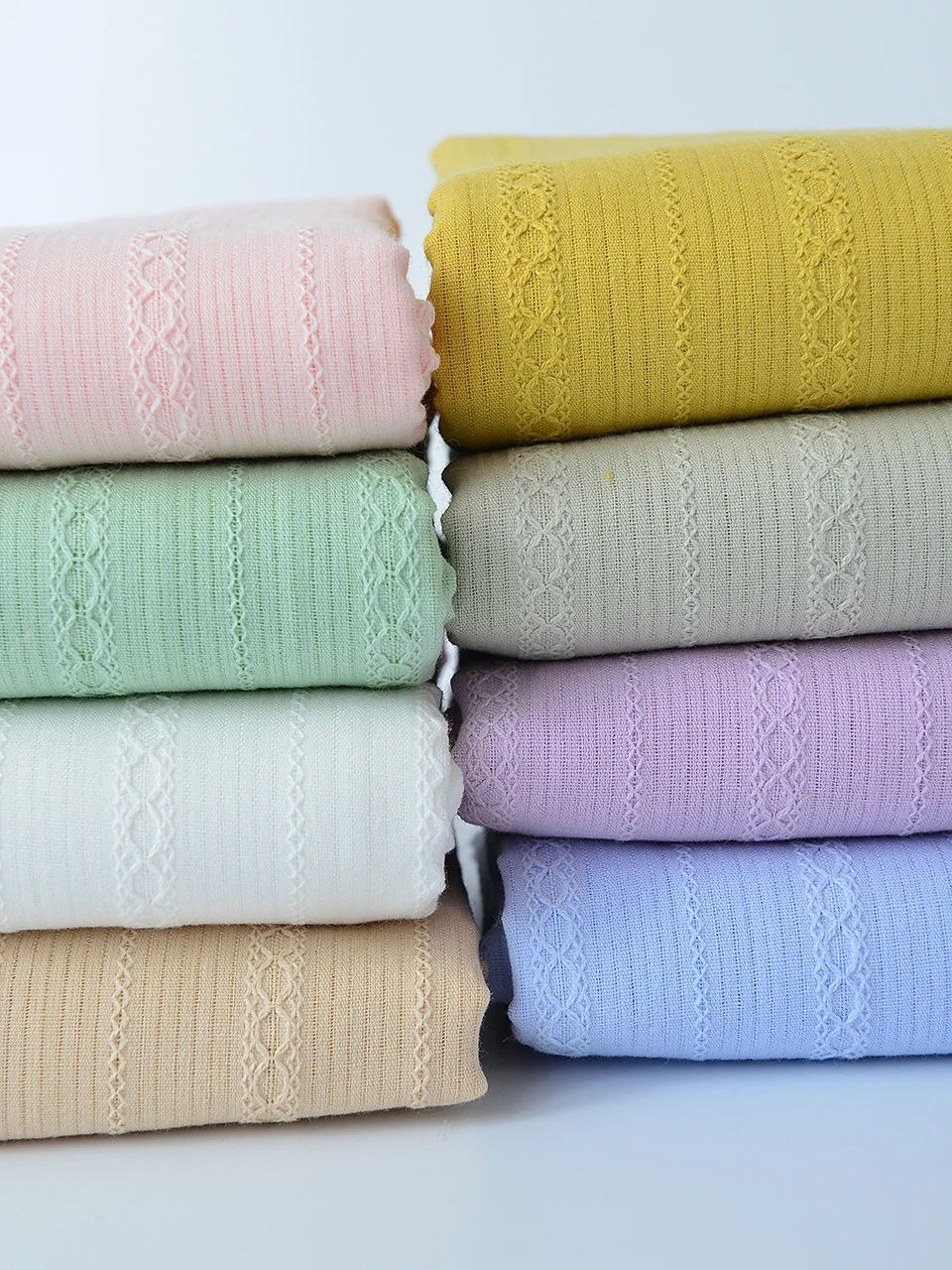 140x50cm Cotton Fabric Handmade Clothes Skirt Clothing   Baby Children Jacquard  Woven Stripes