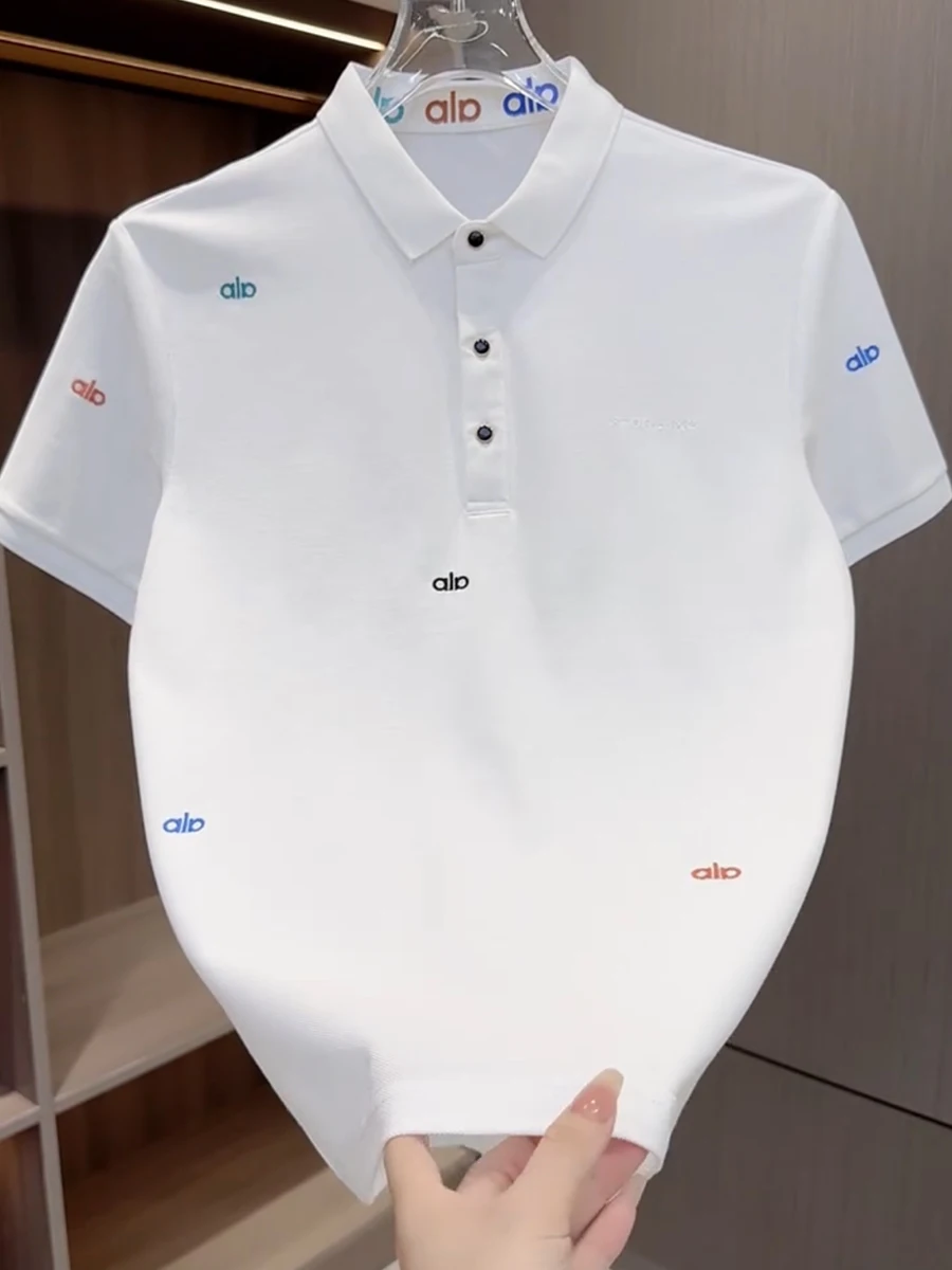 

Новая летняя мужская футболка 2025 года: модная, простая, деловая, с надписью, повседневная, универсальная, удобная, легкая, с коротким рукавом.