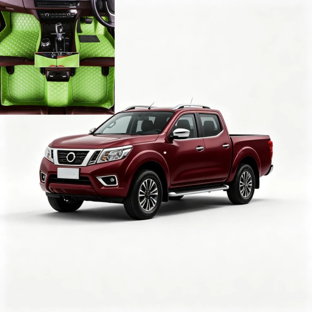 Custom For Nissan Navara D23 NP300 Pickup 2015-2026 Waterproof PU 3D All Weather Car Floor Mats Anti Slip Accessories LHD/RHD