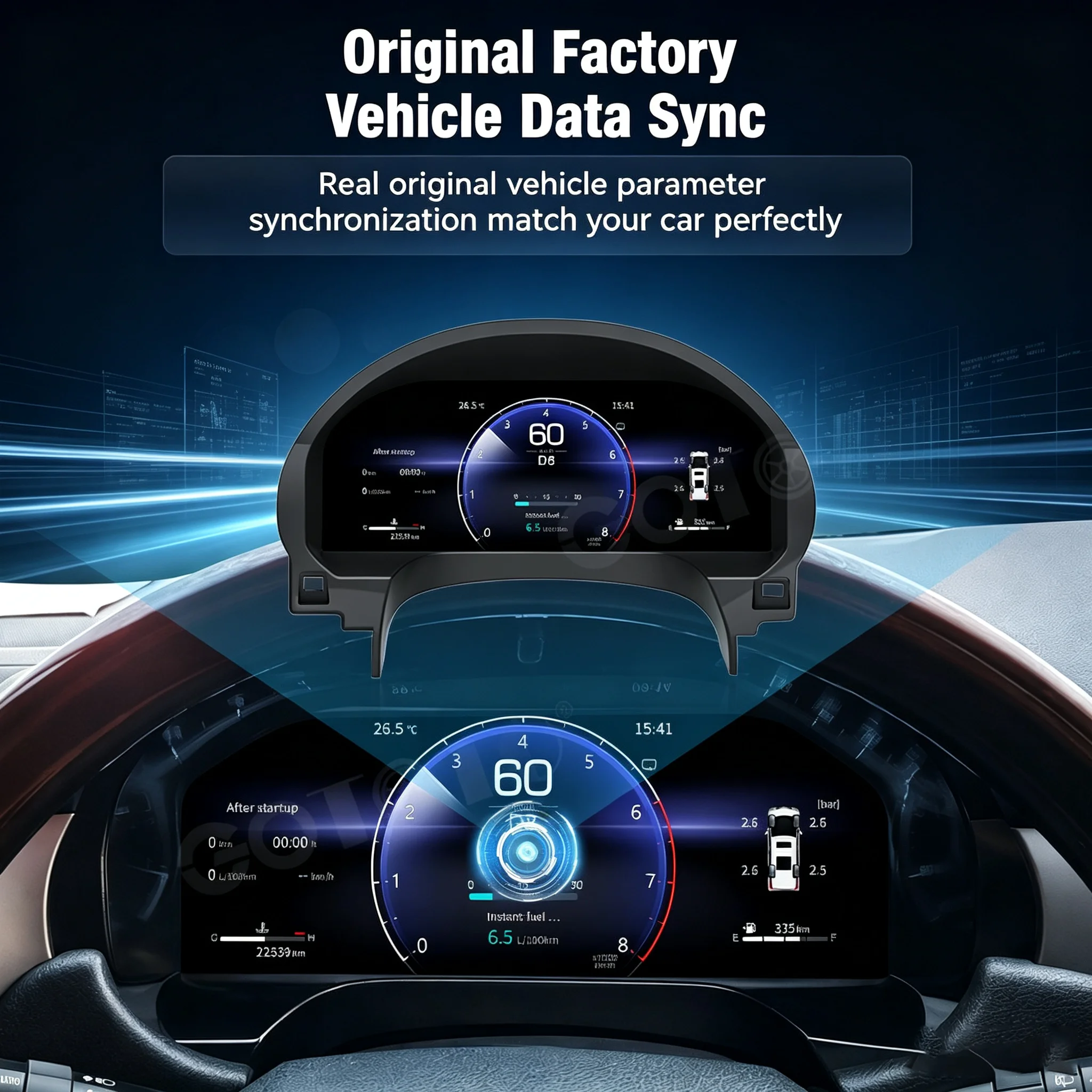Radio Audio Stereo 12.3 Inch LCD Instrument Cluster For Lexus GX 2010‑2016 Digital Cluster Virtual Cockpit Speed Meter Dashboard