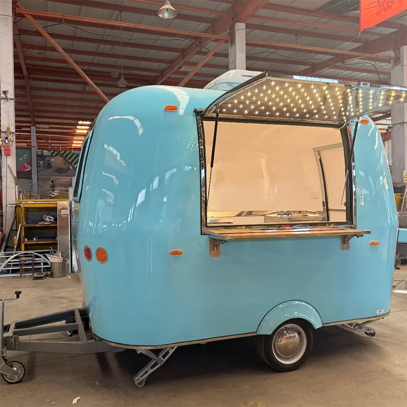 Remolque de Comida Móvil para Uso Comercial, Camión de Comida para Exteriores, Camión de Hamburguesas, Remolque de Helados, Remolque de Comida para Catering