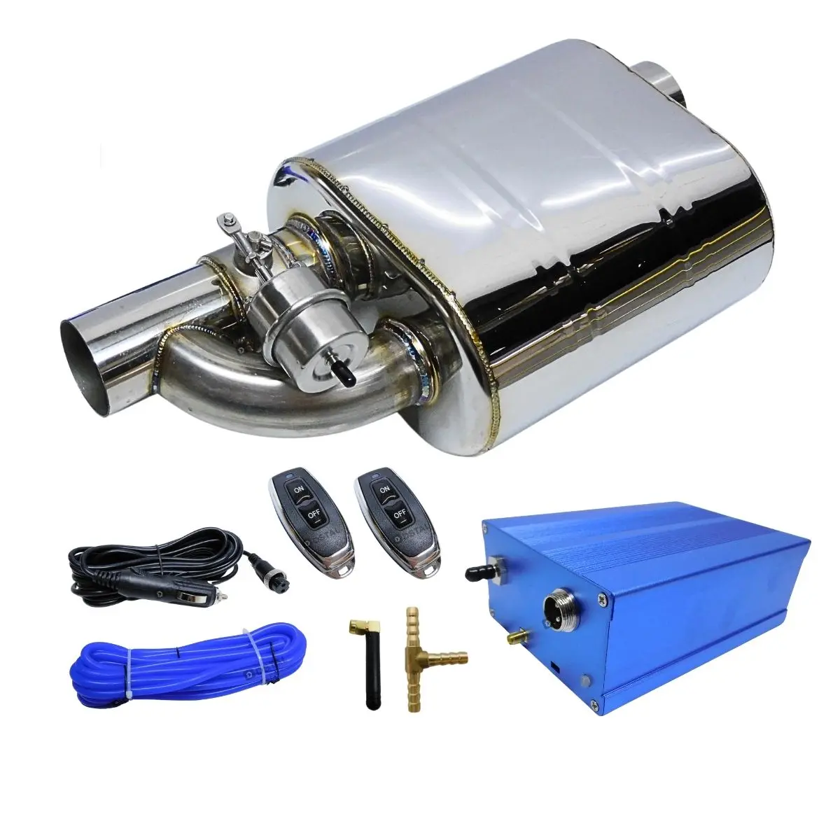 Wholesale Tuning Exhausted Systems 63mm 76mm Dual Valve Exhaust Muffler with Remote Controller