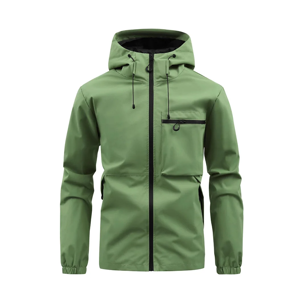 Spring/Summer New Style Men's Hooded Casual Waterproof Outdoor Jacket, Storm Coat, Work Jacket, Stylish and Versatile