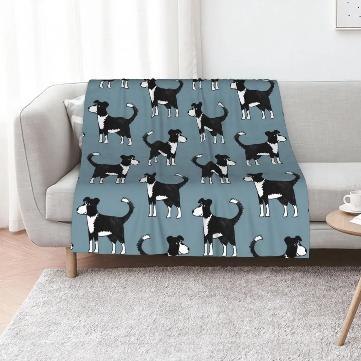 Border Collie Sheepdog Throw Blanket Hairy Comforter Soft Big Decorative Beds Luxury Designer Stuffeds Blankets