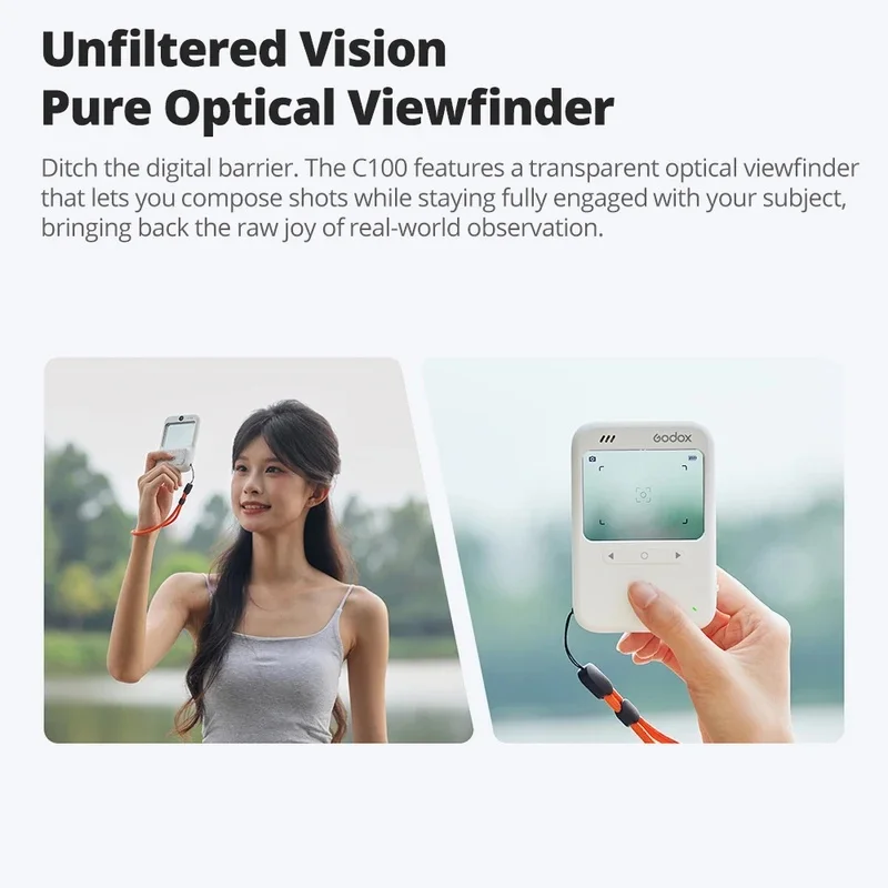 C100 Transparent Viewfinder Camera Mini Portable Ccd Retro Camera 32g Expanded Storage For Shooting Film Vlog Video Gift