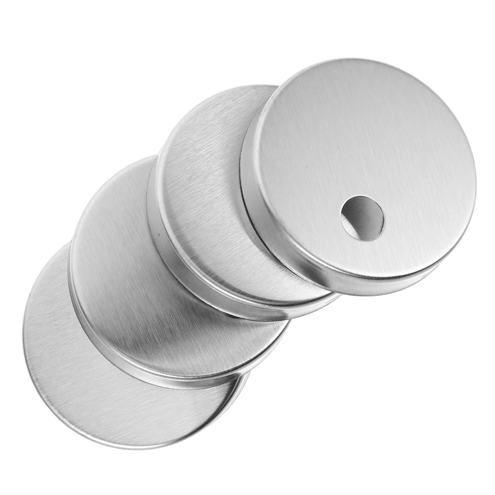 

4pcs Toilet Bolt Decorative Covers Stainless Steel Caps for Toilets Hinge Screw Concealing Marks Enhancing Bathroom Aesthetic