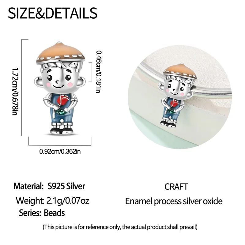 925 فضة الفتيان والفتيات عشاق قلادة سحر صالح 4 مللي متر ثقب قطر سوار خرز تميمة قلادة Diy بها بنفسك مجوهرات نسائية