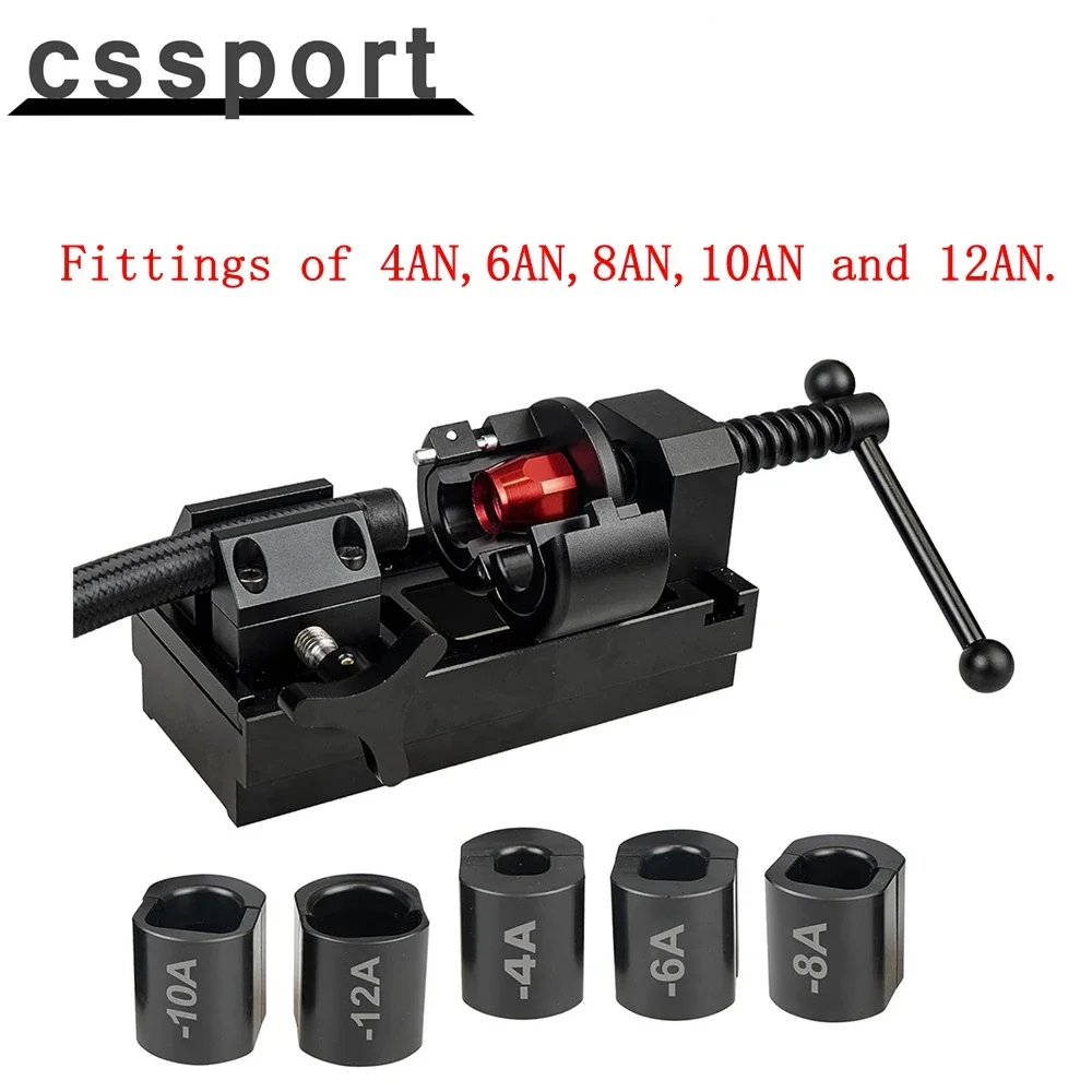 Fuel Line Fittings Installation Tool Aluminum Alloy Innovative Rotary Vise Fuel Hose Connect Tool Kit Black XLB-1108