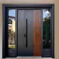 Affordable Villa Residential Door High Quality Luxury Modern Security Doors with Smart Lock Aluminium Alloy Entrance Doors 2