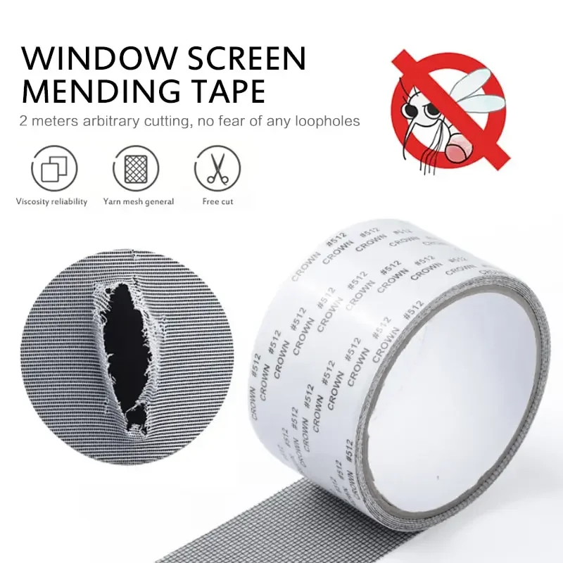 Window Screen Repair Tape Self Adhesive Mesh Tape Net Door Fix Patch Anti Insect Mosquito Mesh Broken Holes Repairing image 2
