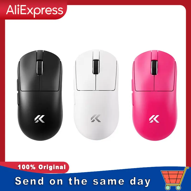 Mouse MCHOSE A7 V2 Pro Wireless Gaming Mouse Tri-Mode Connection 59 Grams PAW3395 26K DPI Sensor, Wired 8K/Wireless 1K Polling