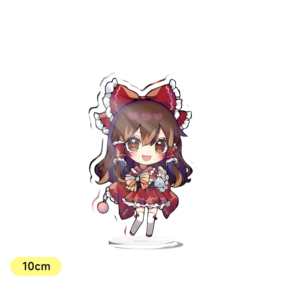 Anime Touhou Project 10cm Hakurei Reimu Kirisame Marisa Acrylic Stand Model Plate Desk Decor Costume Cosplay birthday present