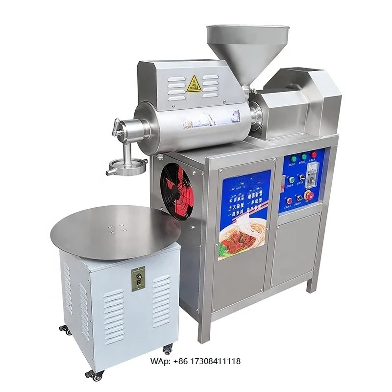 

Rice Noodle Making Machine Automatic/rice Noodles Machine Automatic Wooden Case Pasta Extruder Machine Restaurant 50-60kg/h XJT