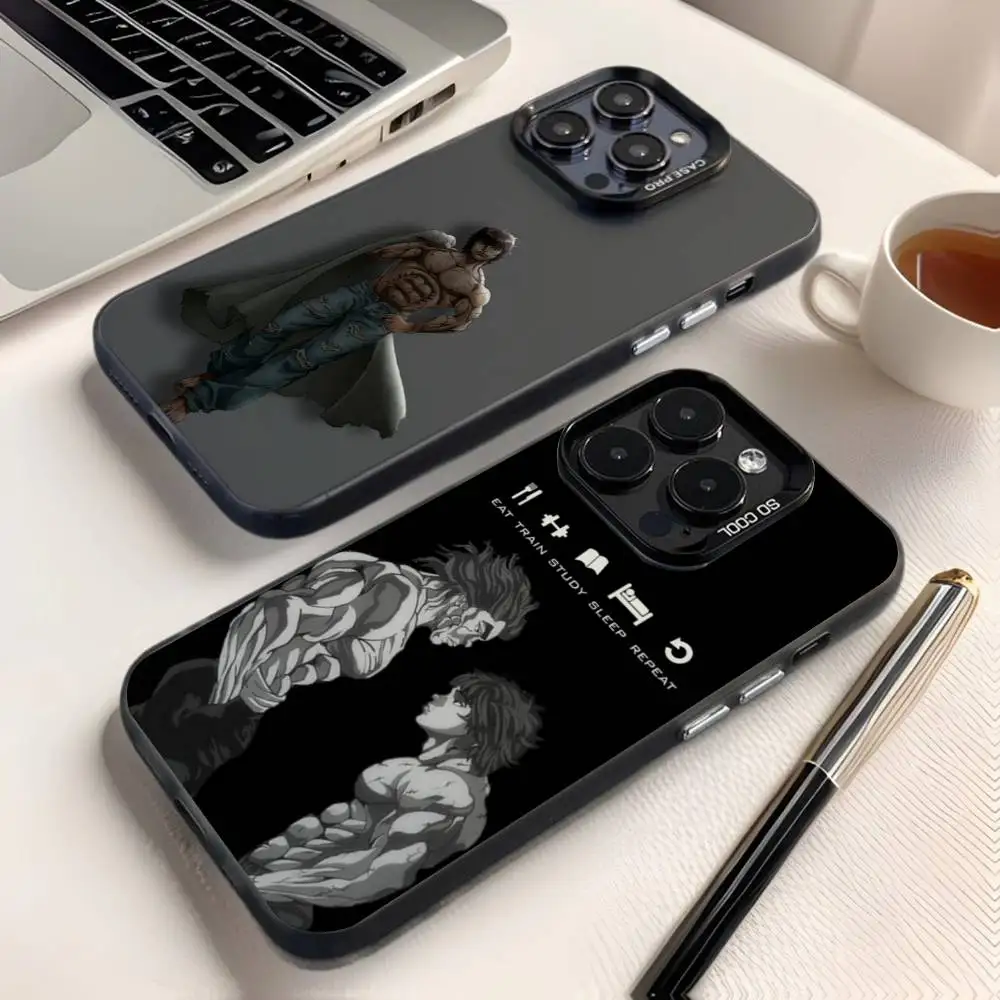 

Baki Anime H-Hanma Phone Case For iPhone 16,15,14,13,12,11,8,7,Pro,Max,Plus,Mini,XS,SE Anti Fall Black Matte Hard