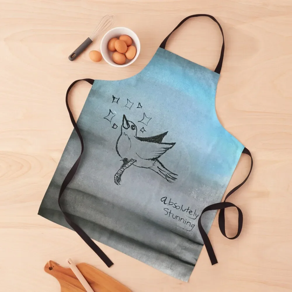 

Absolutely Stunning Bird on Acrylic Sky Apron Kitchen Household Items barber uniform Chef Uniform Woman Apron