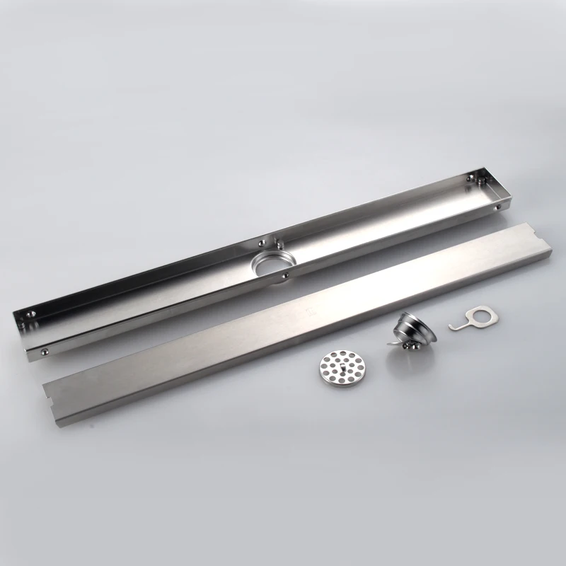 

Modern Hotel Use Bathroom Shower Floor Drain 304 Stainless Steel 60cm Anti Odor Liner