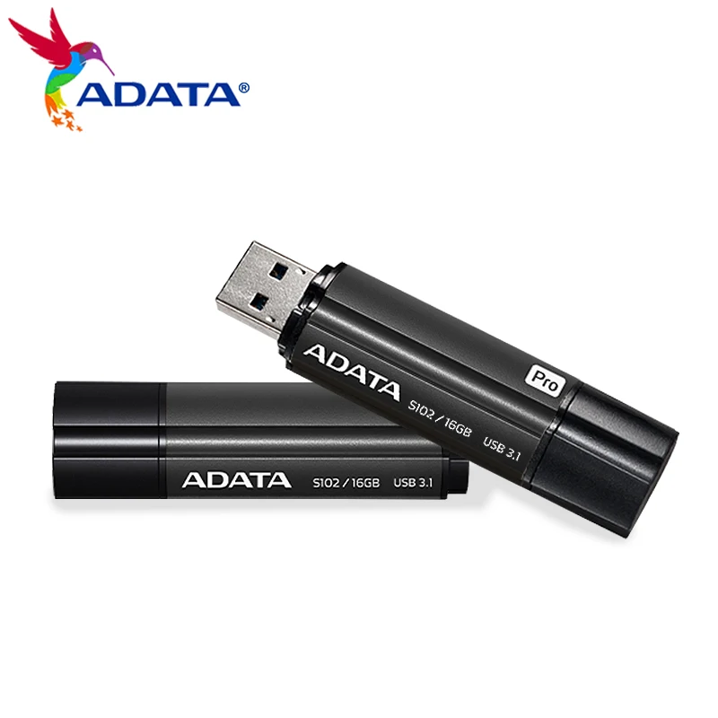 ADATA محرك فلاش USB S102 Pro USB 3.1 بندريف 16 جيجابايت عالي السرعة قرص U صغير قلم محرك U عصا ذاكرة USB عصا