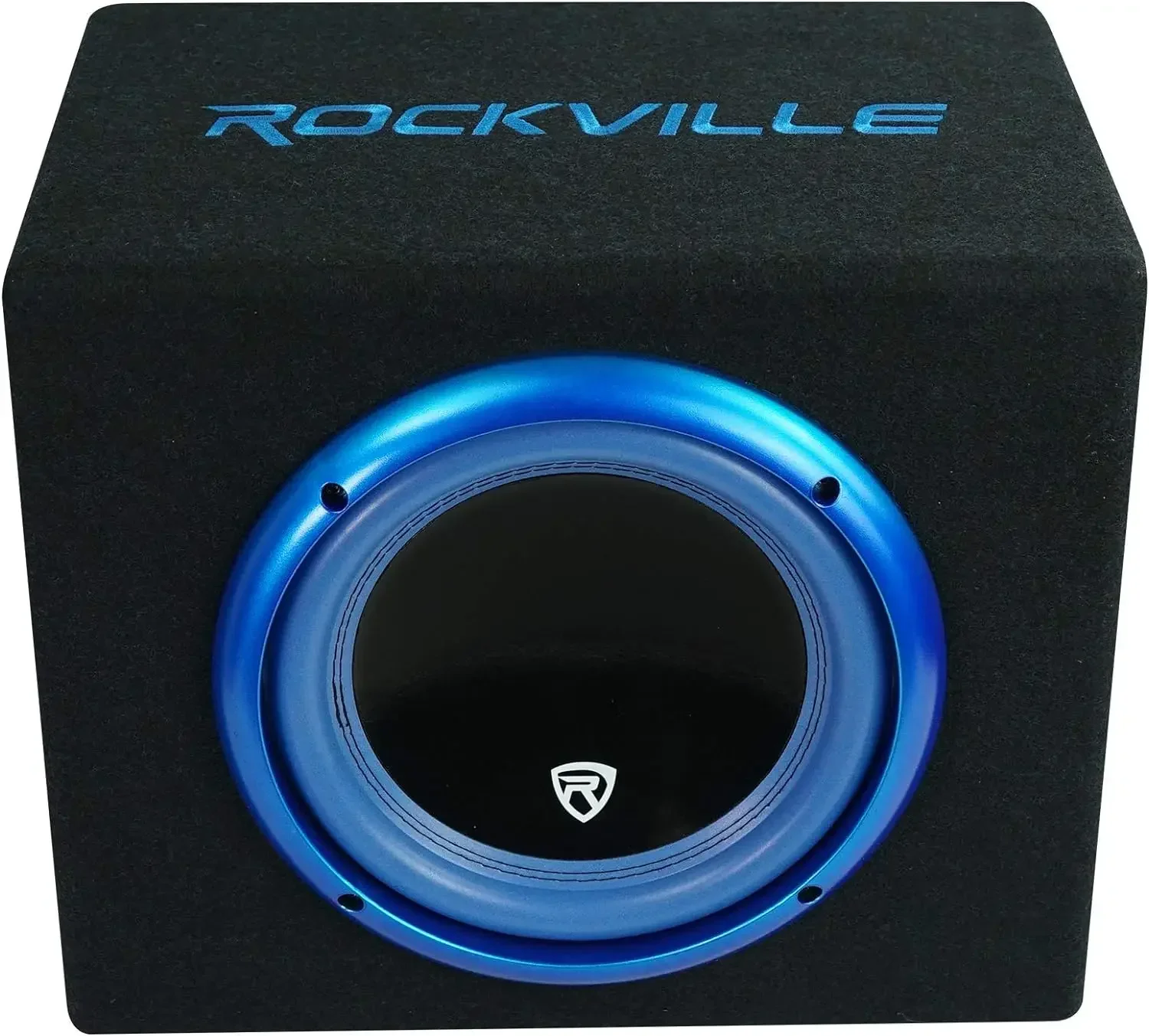 Rockville RVB10.1A 10-дюймовый автомобильный сабвуфер с активным питанием мощностью 500 Вт + корпус Sub, черный