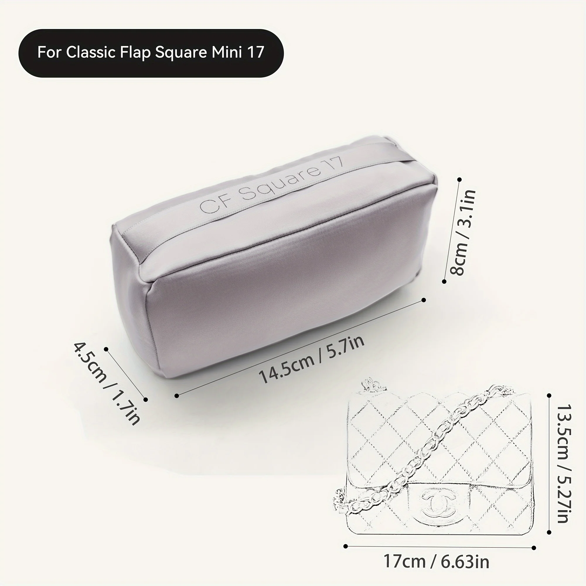 Fits For Classic Flap Bag Storage Pillow Shaper For CF 2.55 purse Insert Stuffer Pillow Bag Organizer Keep Bag Shape