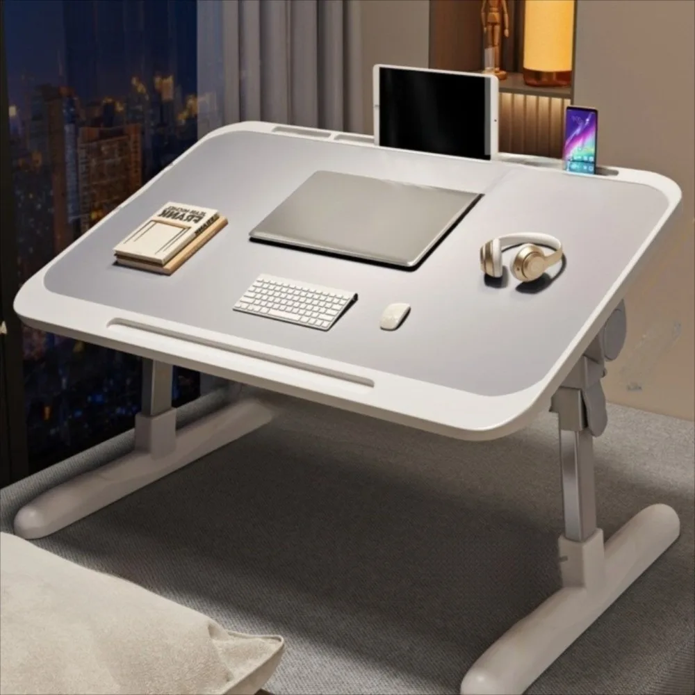 Laptop-Ständer, höhenverstellbar, anhebbar, Bett, Tisch, Ausstellungsständer mit Schublade, fauler Lernschreibtisch, faltbarer Laptop-Tisch, Bettverwendung