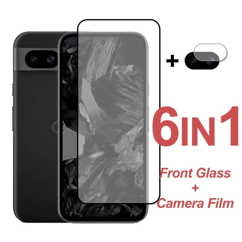 Protective Glass For Google Pixel 8A Full Cover Tempered Glass Screen Protector Phone Camera Lens Film For Google Pixel 8A 8 Pro