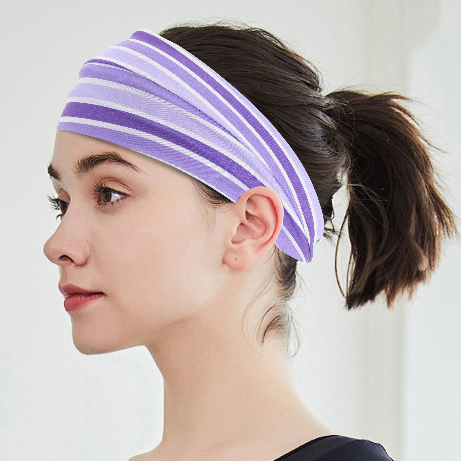 

Summer Sport Headband Women Nonslip Breathable Sweatbands Elastic Yoga Running Fitness Stylish Workout Hair Band