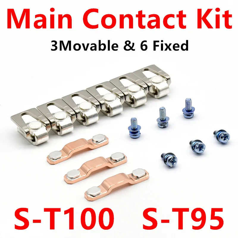 Main Contact Kit For Contactor S-T100 S-T95 Moving And Fixed Contacts Contactor Repair Kit Spare Parts Accessories Contact Set