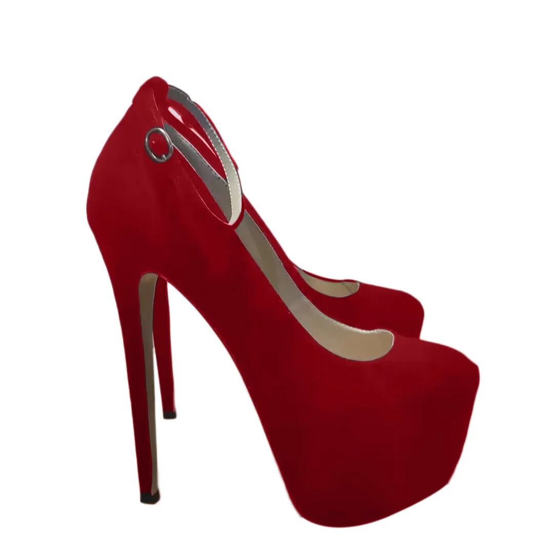 SHOFOO shoes Sexy women's shoes. Round toe pumps About 15 cm high heels Platform shoes Fashion show and banquet shoes SIZE:34-45