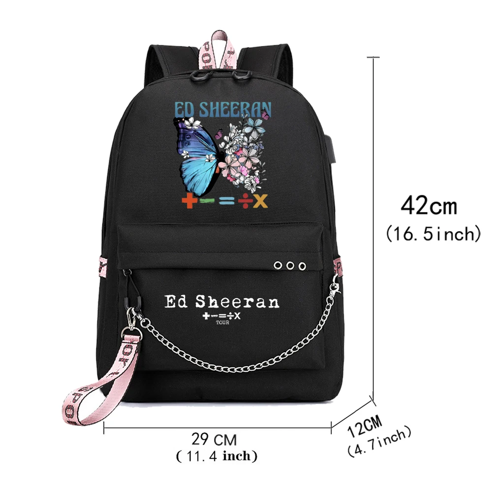 Ed Sheeran Tour 2024 Backpack Popular Music Fashion Travel Backpacks Outdoor Sport School Bag