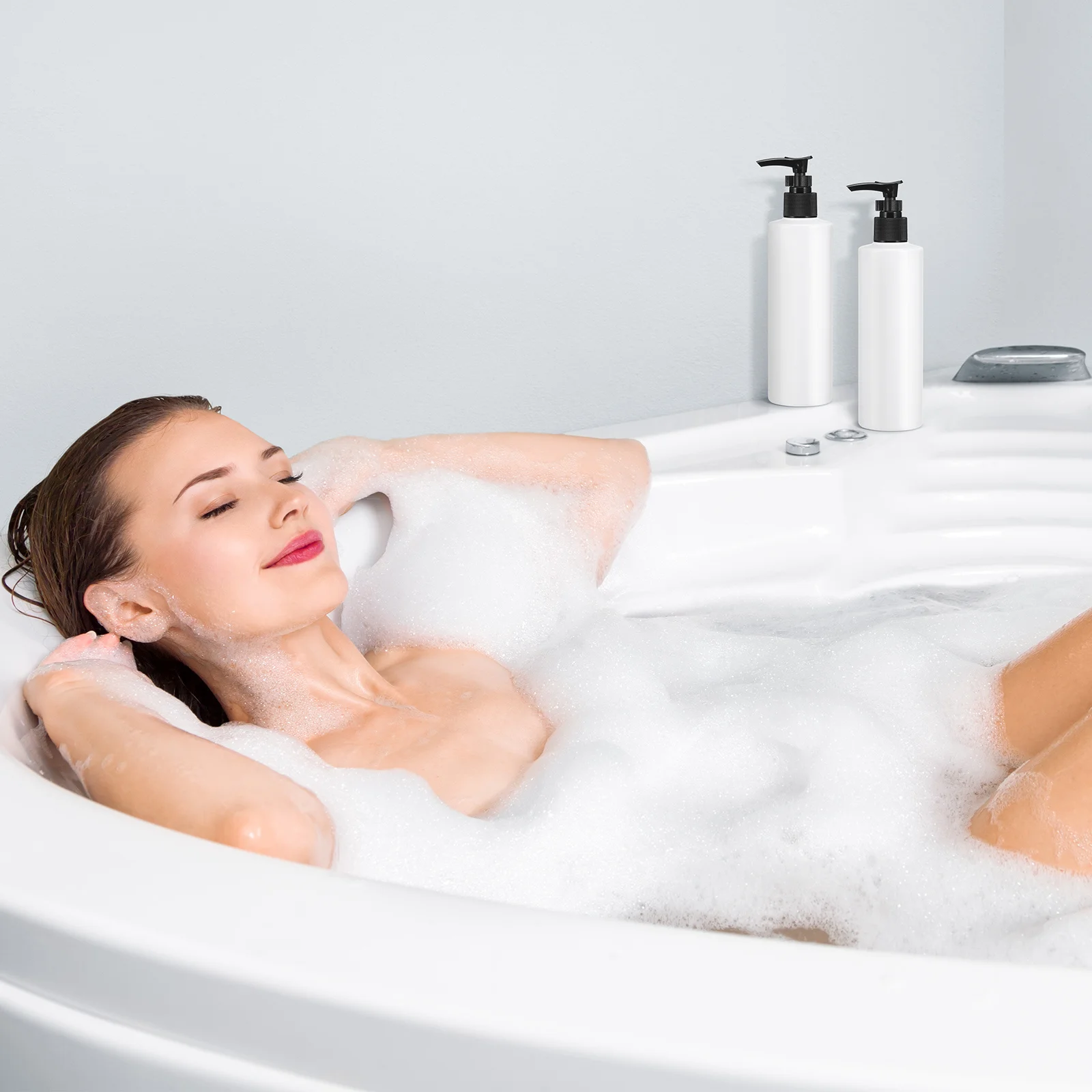 5 قطعة زجاجات السفر البلاستيكية القابلة لإعادة الملء حاويات مضخة محلول فارغة المحمولة موزع لأدوات الزينة كريمات العناية بالبشرة #1