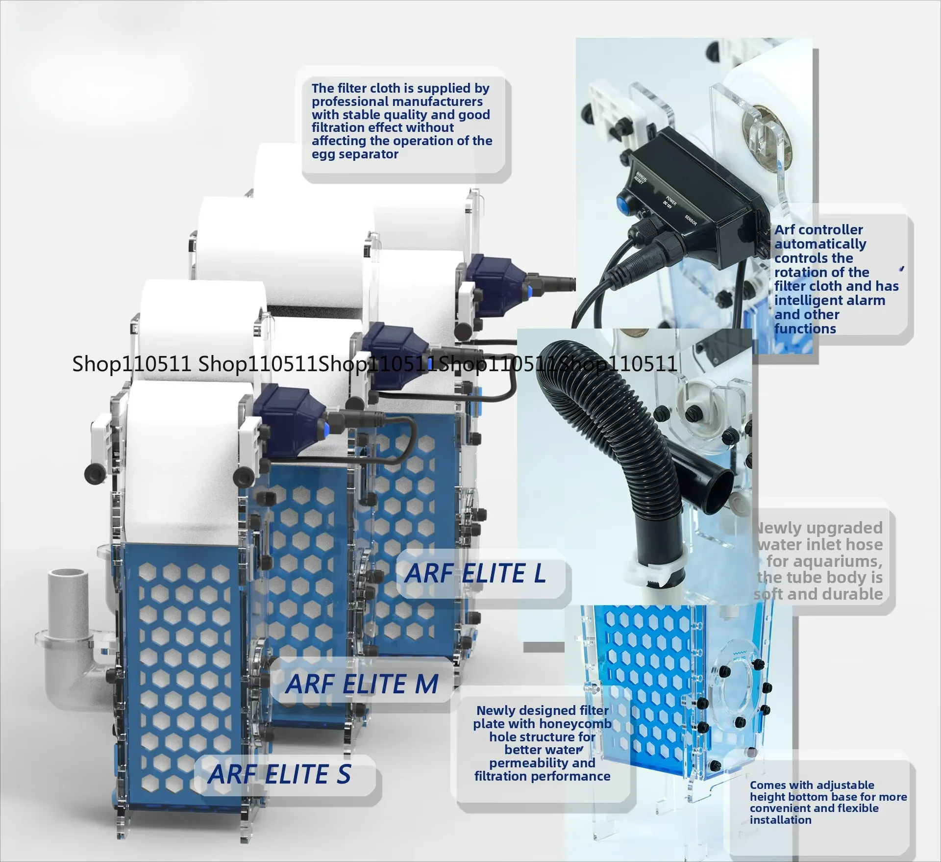 Modern automatic filter paper dry and wet separators for fish tanks, marine life and coral boxes