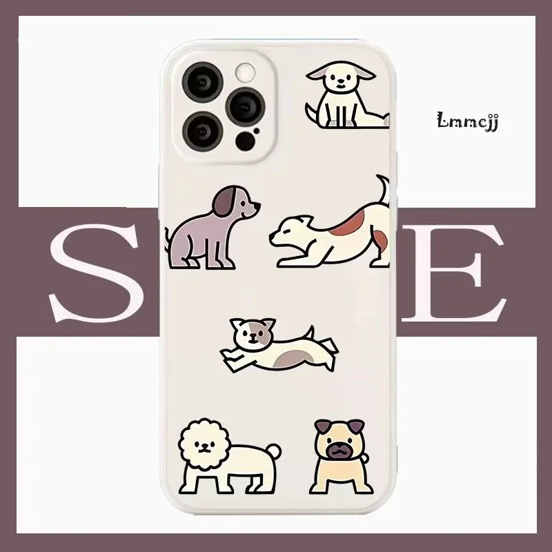 Lmmcjj Cute Dog Puppy Phone Case For Samsung Galaxy A52 A13 A14 A53 A54 A31 A32 A23 A22 S21 FE S23 Plus S22 Ultra Silicone Cover