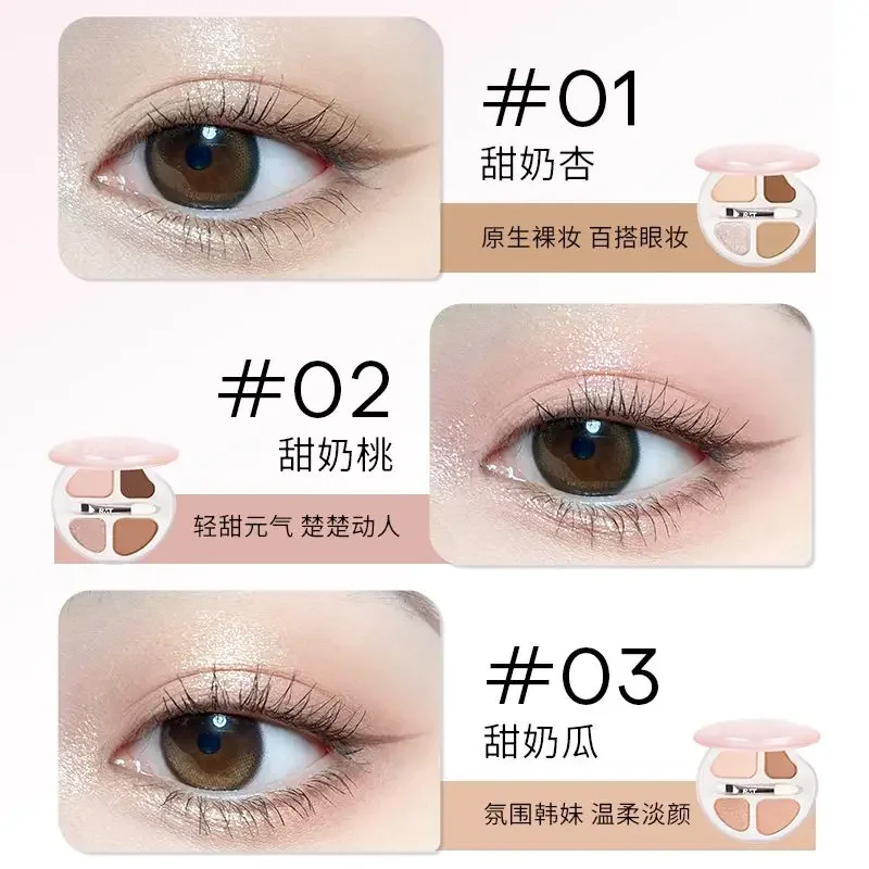 RMT 4 Kleuren Oogschaduw Palet Blush Eyeliner Oogschaduw Zijderups Hoogtepunt Fleuren Contour langdurige Natuurlijke Make-up